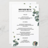 Greenery Eucalyptus Weddenschap-menu (Voorkant / Achterkant)