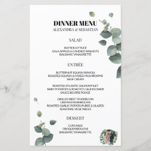 Greenery Eucalyptus Weddenschap-menu