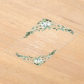 Greenery Eucalyptus Wedding Acryl Uitnodigingen (Laagn)