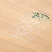 Greenery Eucalyptus Wedding Acryl Uitnodigingen (Laagn)