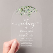 Greenery Eucalyptus Wedding Acryl Uitnodigingen (Insitu (Draagbaar))