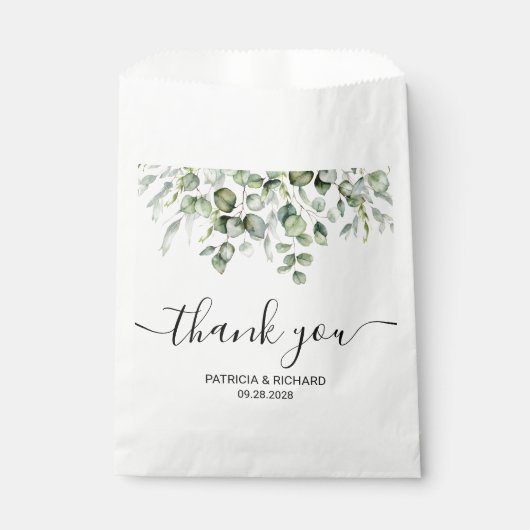 Greenery Eucalyptus Wedding Bedankzakje (Voorkant)