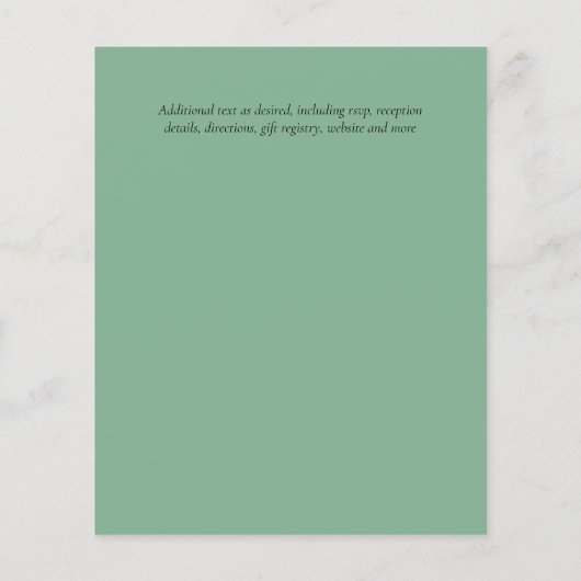 Greenery Eucalyptus Wedding BUDGET nodigt uit (Achterkant)