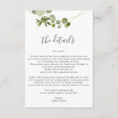 Greenery Eucalyptus Wedding Details Informatiekaartje (Voorkant)