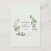 Greenery Eucalyptus Wedding Details Informatiekaartje (Achterkant)