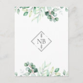 Greenery Eucalyptus Wedding Details Tijdlijn Informatiekaartje (Achterkant)