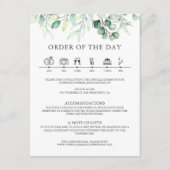 Greenery Eucalyptus Wedding Details Tijdlijn Informatiekaartje (Voorkant)
