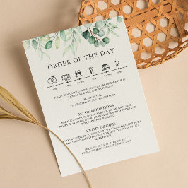 Greenery Eucalyptus Wedding Details Tijdlijn Informatiekaartje