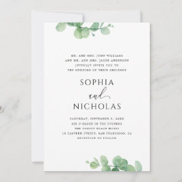 Greenery Eucalyptus Wedding | Elegant Botanical Kaart