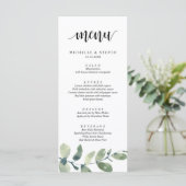 Greenery Eucalyptus Wedding Elopement Menu (Staand voorkant)