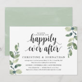 Greenery Eucalyptus, Wedding Elopement Party Kaart (Voorkant / Achterkant)