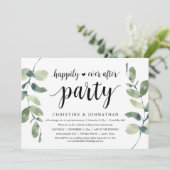 Greenery Eucalyptus, Wedding Elopement Party Kaart (Staand voorkant)