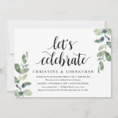 Greenery Eucalyptus, Wedding Elopement Party Kaart (Voorkant)