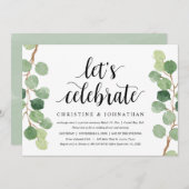 Greenery Eucalyptus, Wedding Elopement Party Kaart (Voorkant / Achterkant)