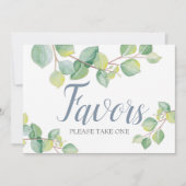 Greenery Eucalyptus Wedding for Sign Kaart (Voorkant)