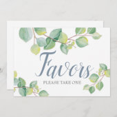 Greenery Eucalyptus Wedding for Sign Kaart (Voorkant / Achterkant)