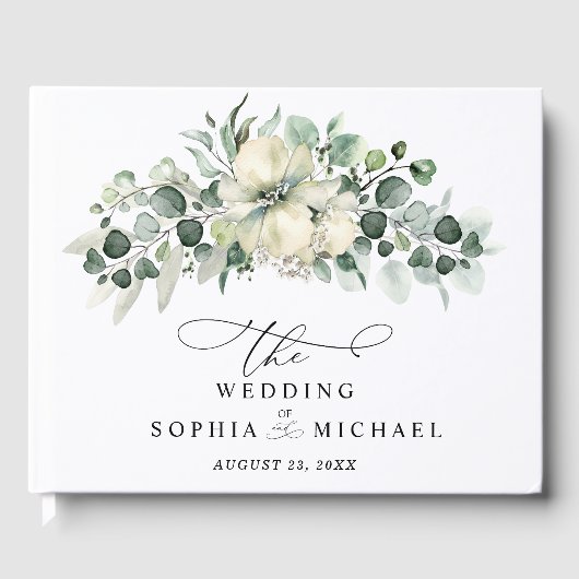 Greenery Eucalyptus Wedding Gastenboek (Voorkant)