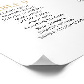 Greenery Eucalyptus Wedding Gold 12-tafelkleuring Poster (Hoek)