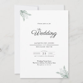 Greenery Eucalyptus Wedding Invitation Kaart