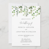 Greenery Eucalyptus Wedding Kaart (Voorkant)
