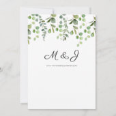 Greenery Eucalyptus Wedding Kaart (Achterkant)