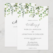 Greenery Eucalyptus Wedding Kaart (Voorkant / Achterkant)