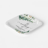Greenery Eucalyptus Wedding Papieren Bordje (Gebogen)