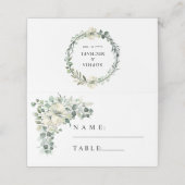 Greenery Eucalyptus Wedding Plaatskaartje (Buitenkant ongevouwen)