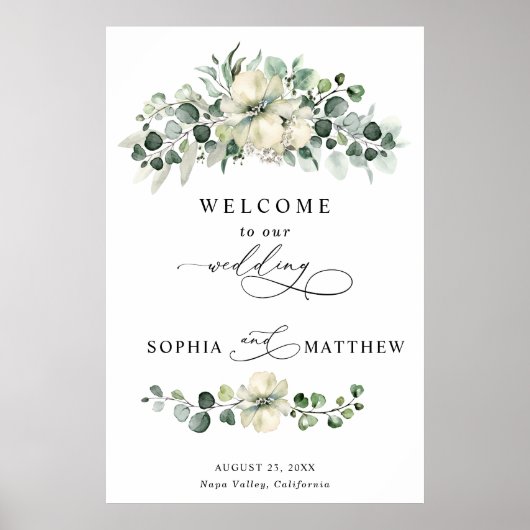 Greenery Eucalyptus Wedding Poster (Voorkant)