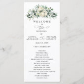 Greenery Eucalyptus Wedding Programmakaart (Voorkant)