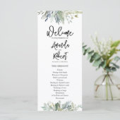 Greenery Eucalyptus Wedding Programme (Staand voorkant)