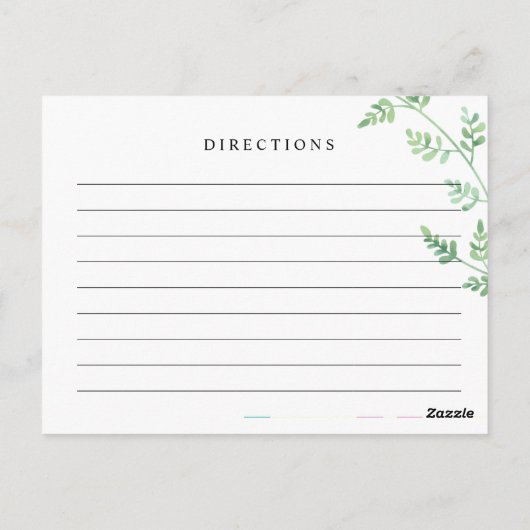 Greenery Eucalyptus Wedding Recipcard Briefkaart (Achterkant)