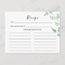 Greenery Eucalyptus Wedding Recipcard Briefkaart