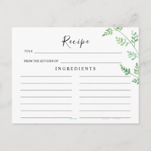 Greenery Eucalyptus Wedding Recipcard Briefkaart