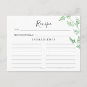 Greenery Eucalyptus Wedding Recipcard Briefkaart (Voorkant)