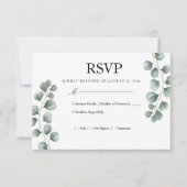 Greenery Eucalyptus Wedding RSVP (Voorkant)