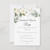 Greenery Eucalyptus Wedding RSVP kaart (Voorkant)