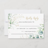 Greenery Eucalyptus Wedding RSVP Kaartje (Voorkant)