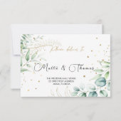 Greenery Eucalyptus Wedding RSVP Kaartje (Achterkant)
