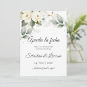 Greenery Eucalyptus Wedding Save the Date (Staand voorkant)
