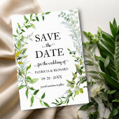 Greenery Eucalyptus Wedding Save the Date Kaart