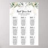 Greenery Eucalyptus Wedding Seding Chart Poster (Voorkant)