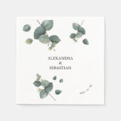 Greenery Eucalyptus Wedding Servet (Voorkant)
