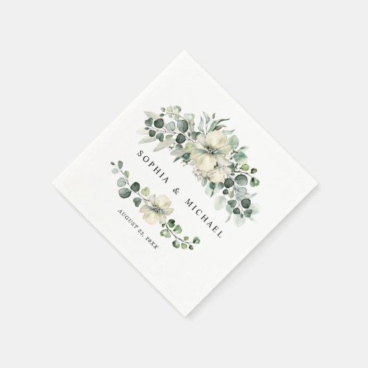 Greenery Eucalyptus Wedding Servet (Hoek)