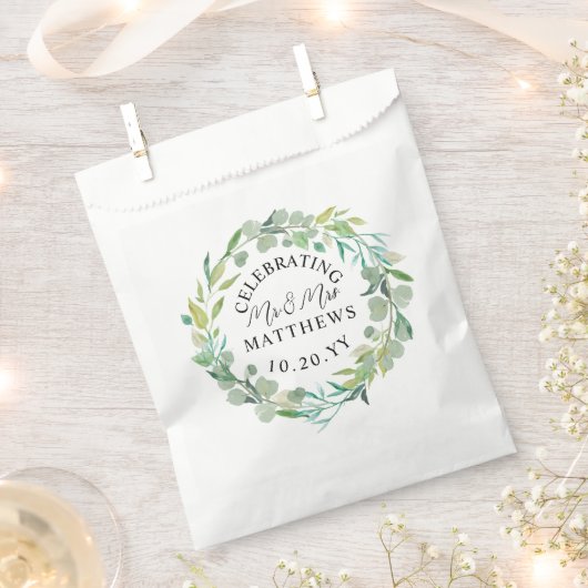 Greenery Eucalyptus Wedding Shower Bedankzakje (Geknipt)