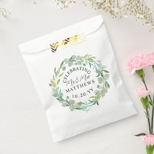 Greenery Eucalyptus Wedding Shower Bedankzakje (Gezegeld)