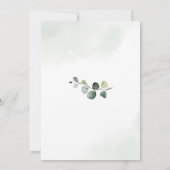 Greenery eucalyptus wedding shower invitation kaart (Achterkant)