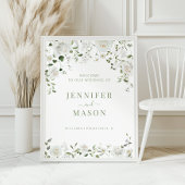 Greenery Eucalyptus Wedding Welcome Sign Poster