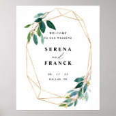 Greenery Eucalyptus Wedding Welkomstteken, bruilof Poster (Voorkant)