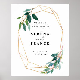 Greenery Eucalyptus Wedding Welkomstteken, bruilof Poster